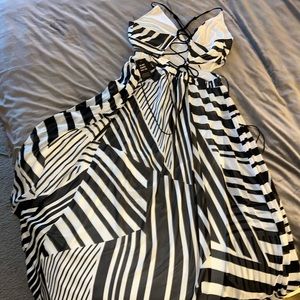 Express Maxi Dress Lace Up Back with Side Cutouts